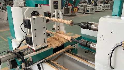WS-L1516 Double Spindles CNC Wood Lathe for Twisting line