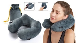 Portable Inflatable Travel Pillow Head Neck Support Cushion for Office and  Outdoors Grey - Bed Bath & Beyond - 18800546