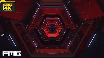 4K Video | Red Future Tunnel 2 #26 | No Copyright Vj Loop Video | No Copyright Stock Video