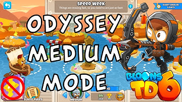 BTD6 | Odyssey Medium Mode | Speed Week | No MK No Powers Used Guide | September 7