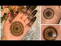 Beautiful flowers simple easy mandala gol tikki henna mehndi designs for hands for eid,weddings