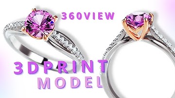 Render Video Petite 1ct Solitaire Engagement Ring 3Dprint model #diamond #engagement #jewelry #3d