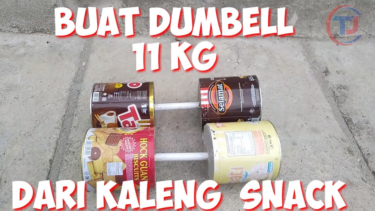 Cara buat sendiri Dumbell 11 Kg dengan menggunakan kaleng ...
