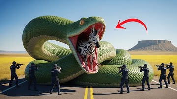 Brave Heroes Save Autistic Zebra From Deadly Giant Mutant Python 🐍💥