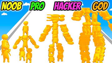 NOOB vs PRO vs HACKER vs GOD - Big Man Run