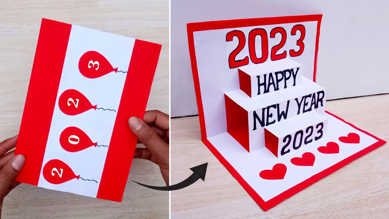 New Year Card 2023: How To Make New Year Greeting Card For Kids? Easy  Designs And Ideas | Viral News, Times Now