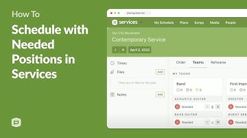 How to Schedule with Needed Positions in Services
