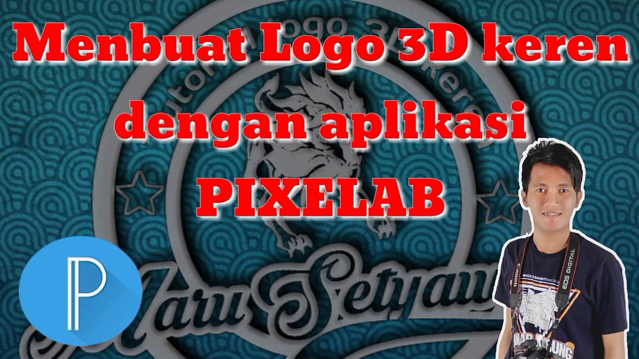 membuat logo 3d keren dengan aplikasi pixellab android youtube