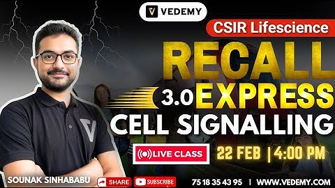 CSIR Recall Express 3.0 | Cell Communication & Cell Signalling | Unit 4 | Sounak Sinhababu |
