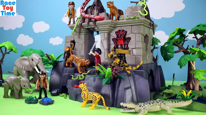 PLAYMOBIL Treasure Temple Adventure Playset with Jungle Animal Toys For Kids