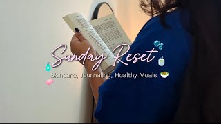 Realistic Sunday Reset 🧼🫧🩷🥗☀️☁️☕ | skincare, cleaning, journaling + healthy habits  screenshot 1