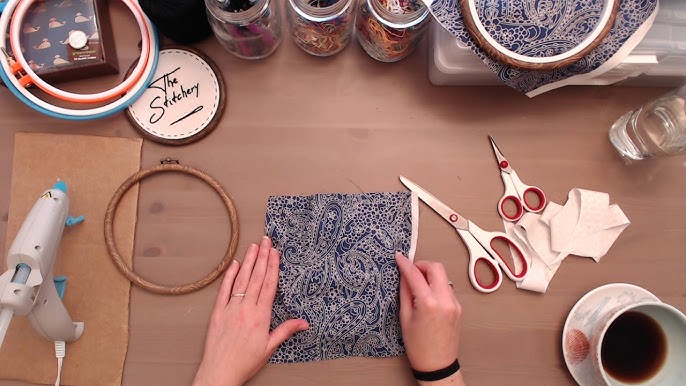 4 ways to finish the back of embroidery hoops — Embellished Elephant