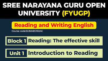 SGOU-Reading and Writing English/sem 2/block 1/unit 1 Introduction to Reading