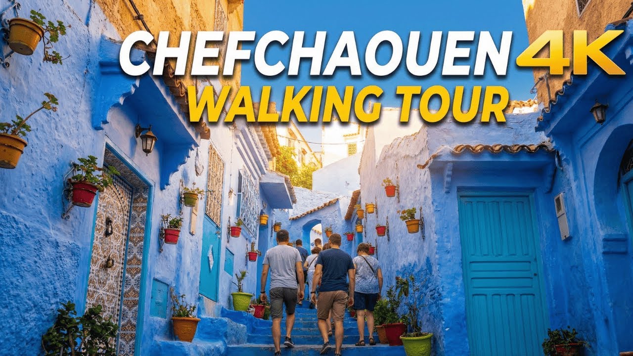 Chefchouan Morocco 4K Walking Tour 2025 | The Blue City (Chefchaouen) Relaxing Walk