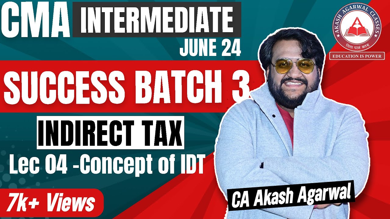 Value Of Supply - Lec 04 | CMA Inter | SUCCESS BATCH 3 | Group 1 IDT ...
