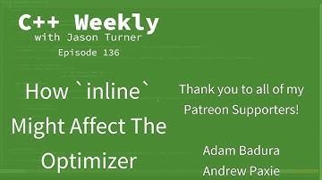 C++ Weekly - Ep 136 - How `inline` Might Affect The Optimizer