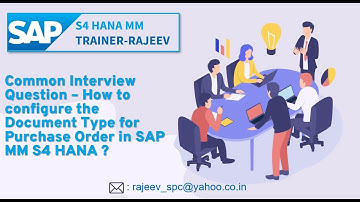 SAP MM How to Configure the Document Type in PO in SAP MM S4 HANA
