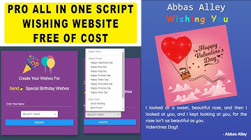 Happy Valentine Day Pro Wishing Script 2021 |  Daily 10-50$ Pro All in One Greetings Script for Free