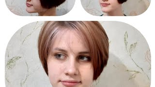 Короткая стрижка... Контуринг.Short haircut... Contouring.