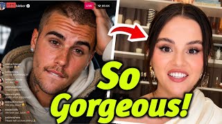 Justin Bieber Reacts to Selena Gomez's Gorgeous New Look! 