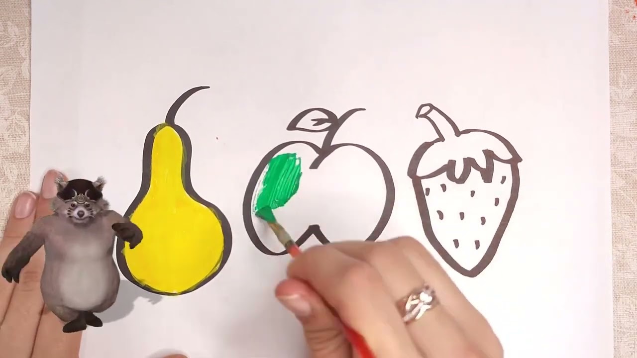 Bolalar uchun mevalarni chizish/Drawing fruits for children - YouTube