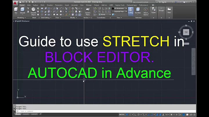 How to use STRETCH command in BLOCK EDITOR - Autocad in advance _ Autocad tutorial