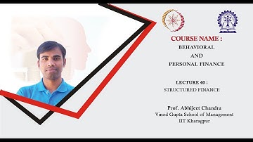 Lecture 40: Structured Finance