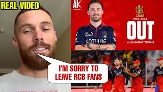 Download lagu Phil Salt Message For RCB Fans About Leaving IPL 2026 Mid Season | Phil Salt Injury Update