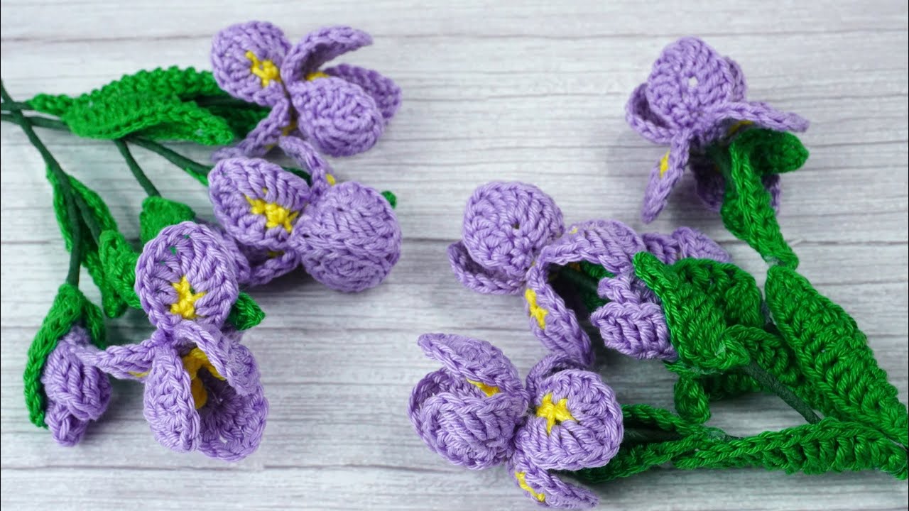 LIRIO EN MINIATURA TEJIDA A CROCHET