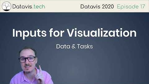 Datavis 2020 Episode 17 - Inputs for Visualization: Data & Tasks