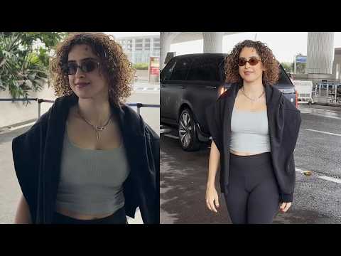Sanya Malhotra Spotted At Airport