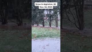First snow of season in Appleton, WI