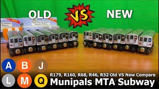 Munipals MTA R179/R160/R68/R46/R32 Subway Old VS New Review on A, B, J, L, M & Q Train