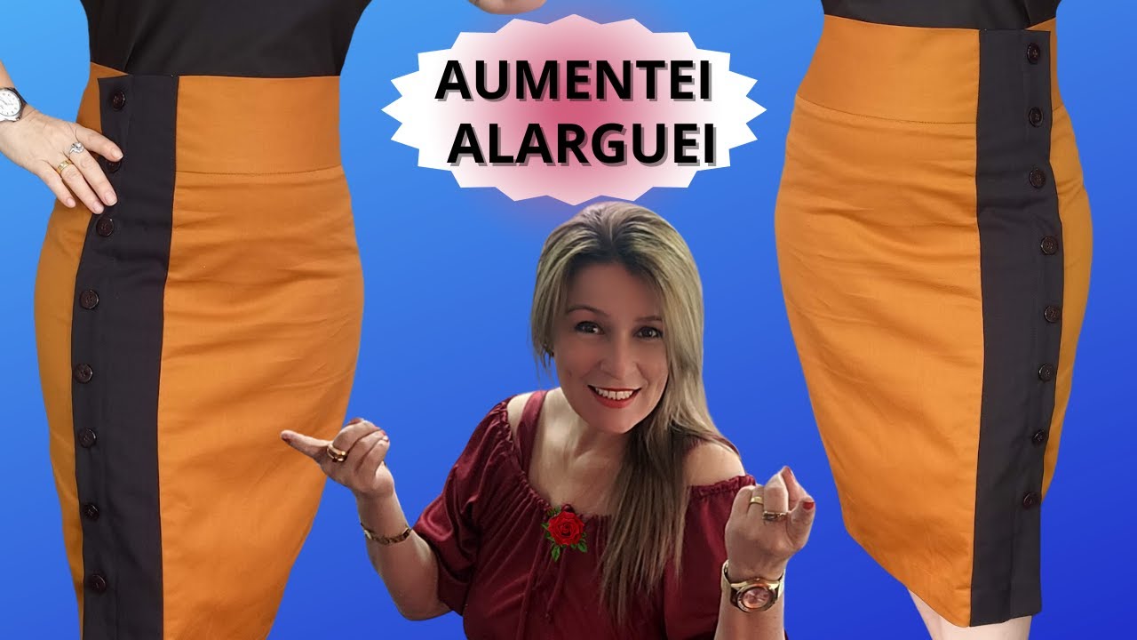 COMO ALARGAR AUMENTAR SAIA 15CM DE UM JEITO  DIFERENTE  ORIGINAL COM CARA DE LOJA(DIY)