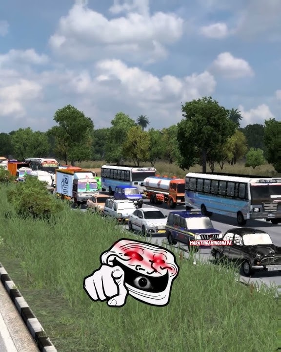 Real Indian Traffic Mod In Euro Truck Simulator #shorts #ets2