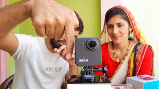डिब्बा खोला तो क्या-क्या निकला ? Gopro Max 360° Action Vlogging Camera Unboxing In Village