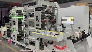 FPL850-8 Servo Motor Two Tower Stack Flexo Printing Machine Run Test