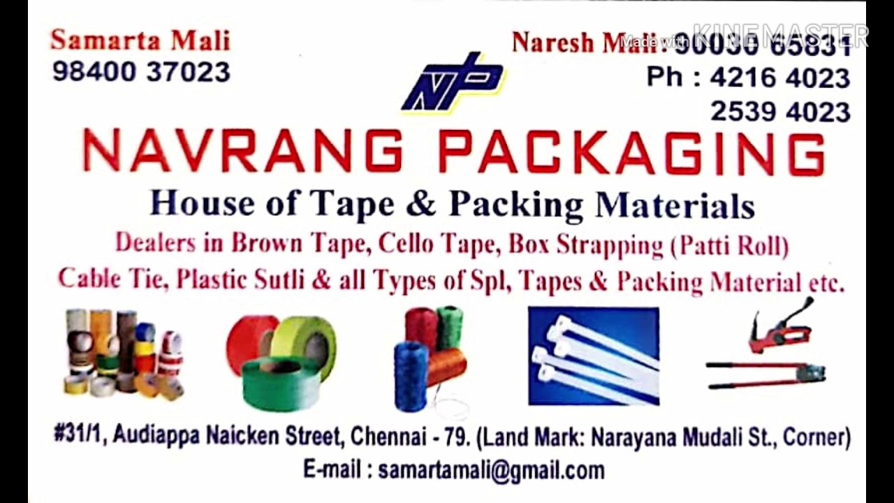 NAVRANG PACKAGING SOWCARPET CHENNAI PACKING MATERIAL DEALERS IN