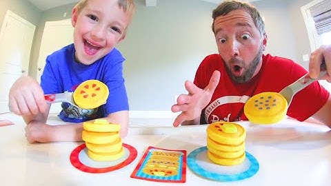 Father & Son PLAY PANCAKE PILE-UP! / Stack The Fastest!