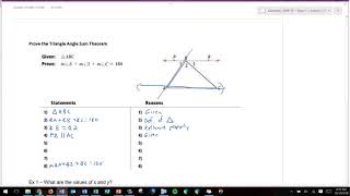 Lesson 2-3: Triangle Angle Sum Theorem