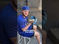 Breaking in your glove with Alex. 👀 #dodgers #sports #losangeles