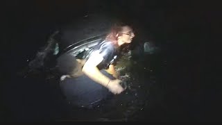 Woman Screams from Inside Sinking Car