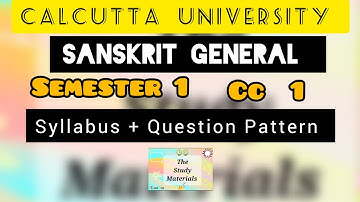 Calcutta University BA 1st Semester Sanskrit General Syllabus,  Question Pattern // Old Syllabus