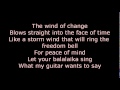 Scorpionsthe wind of change lyrics
