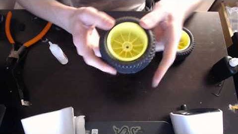 How to glue 1/10 buggy tires and wheels