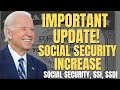 IMPORTANT Update On Social Security Increase | Social Security, SSI, SSDI Payments