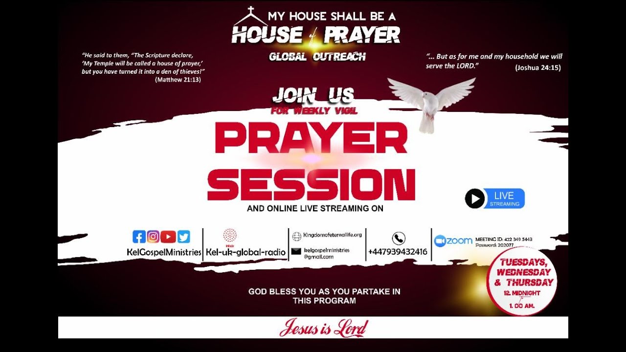 Live || My House Is A House Of Prayers Global Outreach || Thu 9 Nov 2023 || 12am - 1am