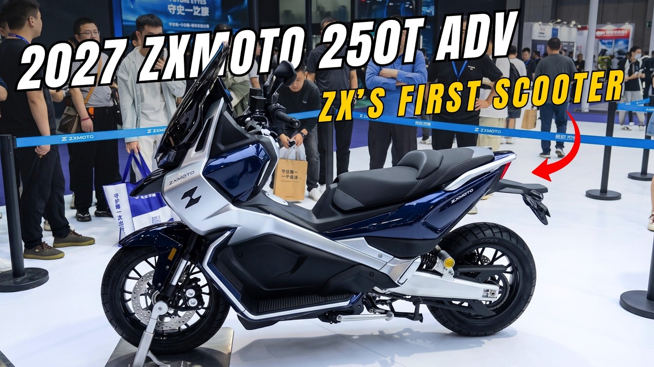 2027 ZXMOTO 250T ADV First Look: Twin-Cylinder Scooter - YouTube