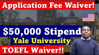 $50,000 Stipend with Application Fee Waiver: Full US Scholarship & $1,000 Relocation Grant