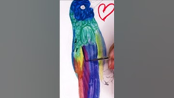 HOW TO DRAW A BIRD | SPEED ART | GOUACHE TUTORIAL | ART VADER #SHORTS